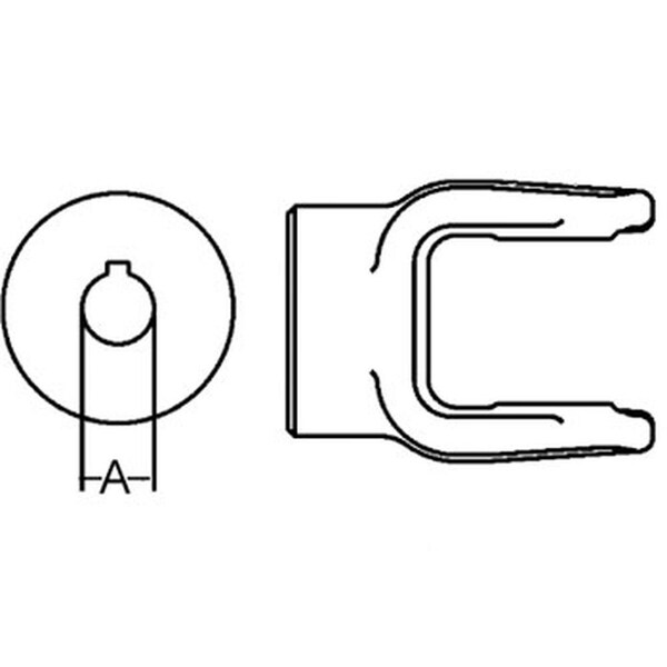 Aftermarket Round Bore Implement Yoke w Keyway And Set Screw A-800-0615-AI - main
